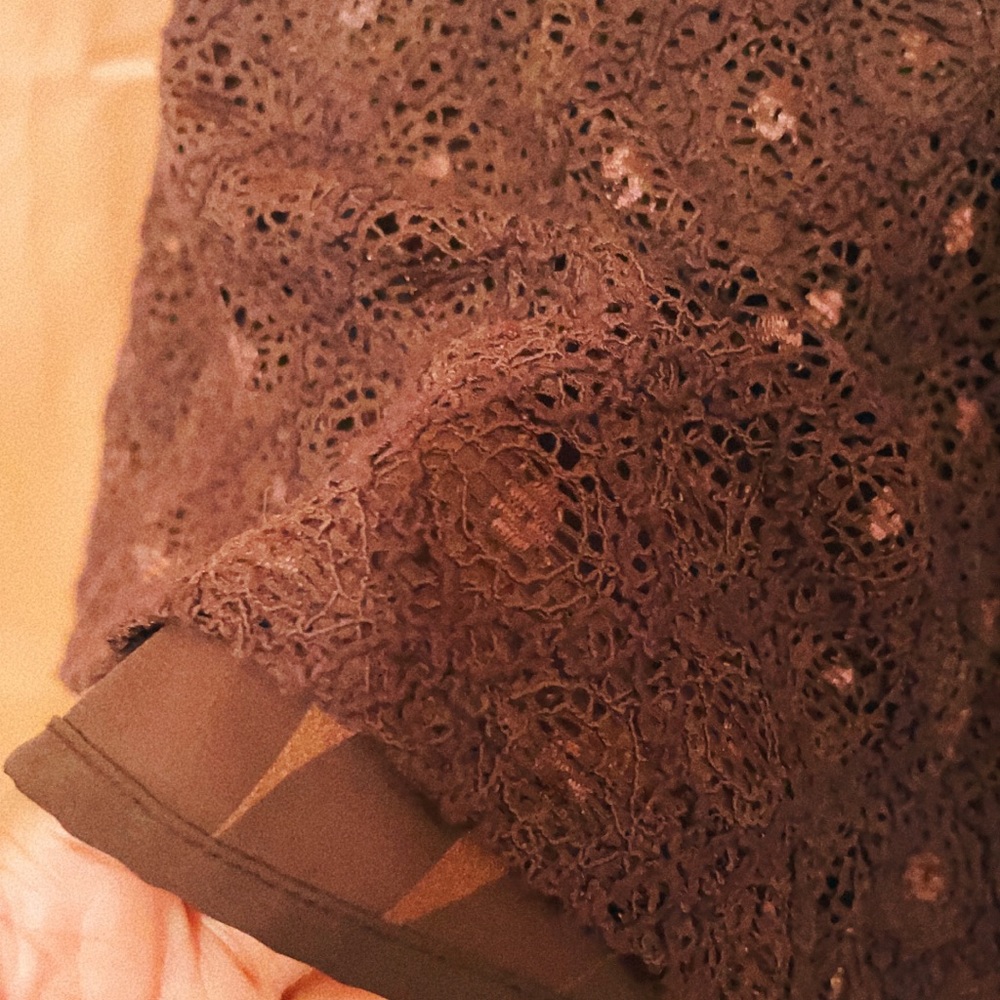 Beautiful brown lace skirt
